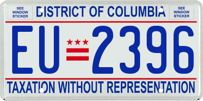 DC license plate EU2396