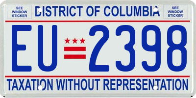 DC license plate EU2398