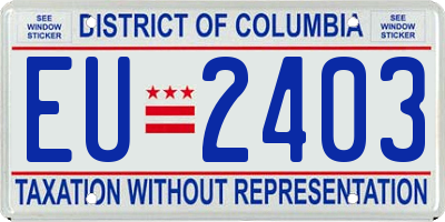 DC license plate EU2403