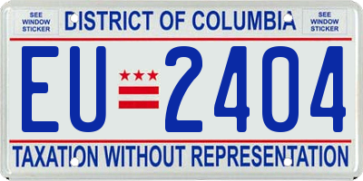 DC license plate EU2404