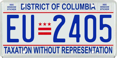 DC license plate EU2405