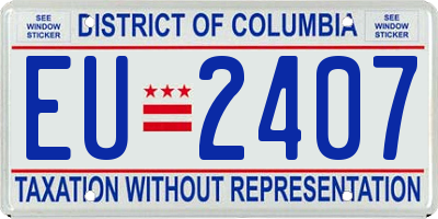 DC license plate EU2407