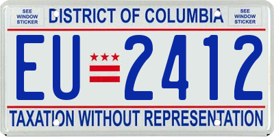 DC license plate EU2412
