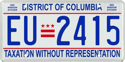 DC license plate EU2415