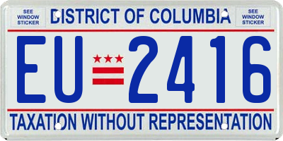 DC license plate EU2416