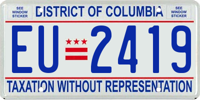DC license plate EU2419