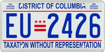 DC license plate EU2426