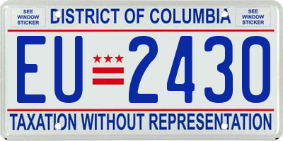 DC license plate EU2430