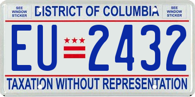 DC license plate EU2432