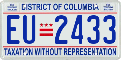 DC license plate EU2433