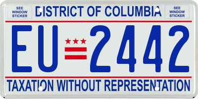 DC license plate EU2442