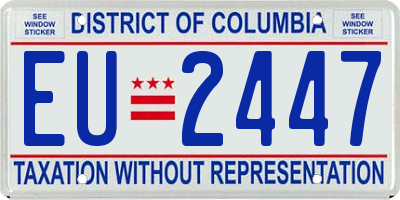 DC license plate EU2447