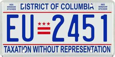 DC license plate EU2451
