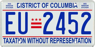 DC license plate EU2452