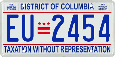 DC license plate EU2454