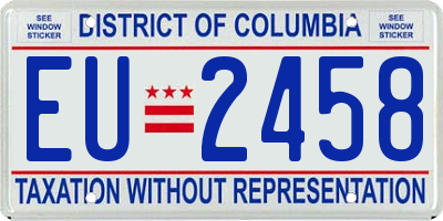 DC license plate EU2458