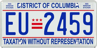 DC license plate EU2459