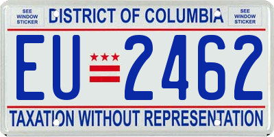 DC license plate EU2462