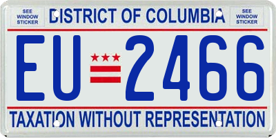 DC license plate EU2466