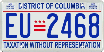 DC license plate EU2468
