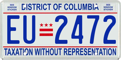 DC license plate EU2472