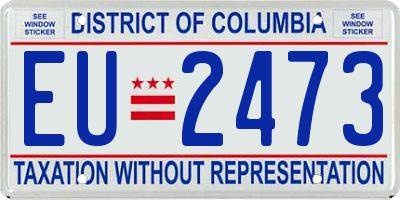 DC license plate EU2473