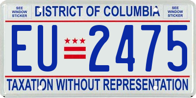 DC license plate EU2475