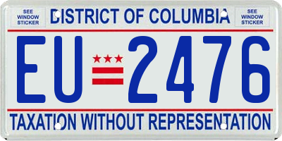 DC license plate EU2476