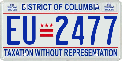 DC license plate EU2477