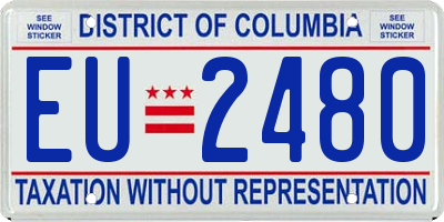 DC license plate EU2480