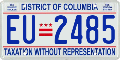 DC license plate EU2485