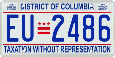 DC license plate EU2486