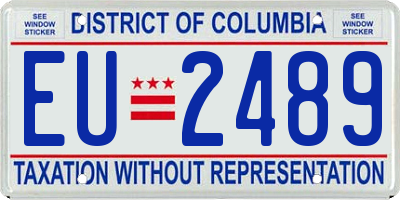 DC license plate EU2489