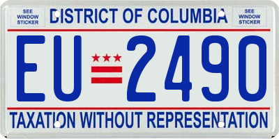 DC license plate EU2490