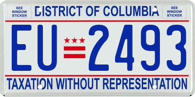 DC license plate EU2493