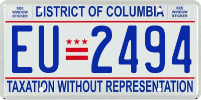 DC license plate EU2494