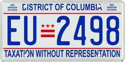 DC license plate EU2498