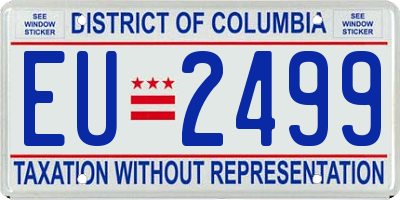 DC license plate EU2499