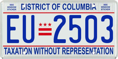 DC license plate EU2503