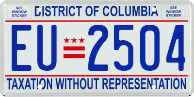 DC license plate EU2504
