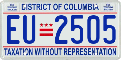 DC license plate EU2505