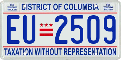 DC license plate EU2509