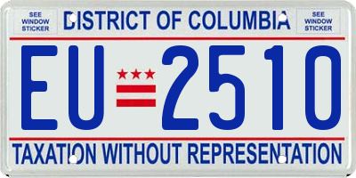 DC license plate EU2510