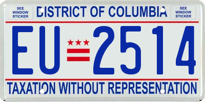 DC license plate EU2514