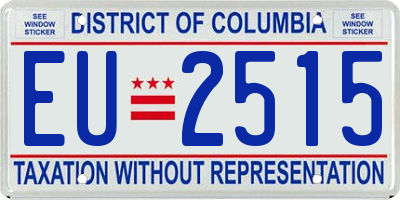 DC license plate EU2515