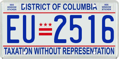 DC license plate EU2516