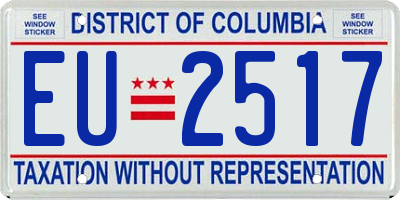 DC license plate EU2517