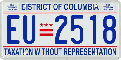DC license plate EU2518