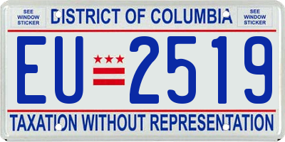 DC license plate EU2519