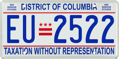 DC license plate EU2522